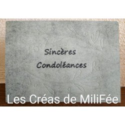 Carte Condoléances Feuilles