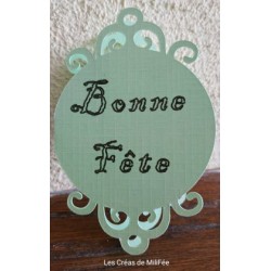 Mini-carte Bonne Fête vert